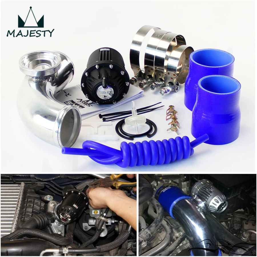 Черный выдувной Клапан SQV BOV IV 4 kit комплект турбо труб для HYUNDAI GENESIS COUPE 2 0 T синий