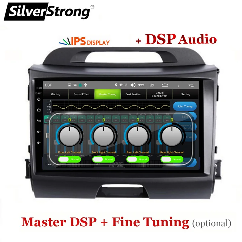 SilverStrong Автомобильный мультимедийный IPS Android 10 0 для KIA Sportage3 автомобильный DVD Радио