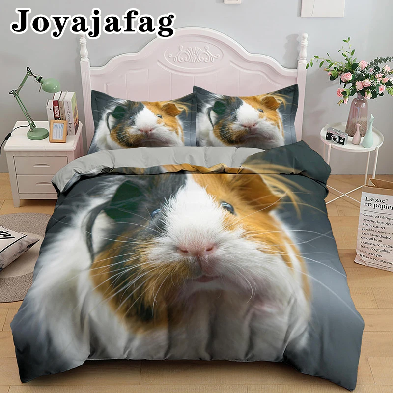 

Guinea Pig Bedding Set Small Animal Hamster Duvet Cover With Pillowcase Euro Size Quilt Covers 2/3PCS Bedclothes Home Textile