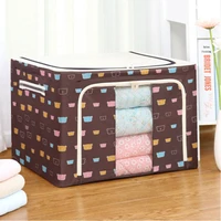 hot oxford cloth steel frame storage box for clothes bed sheets blanket pillow shoe holder container organizer do2
