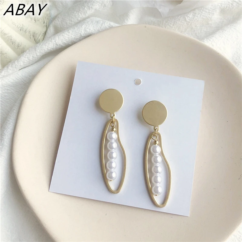 Модные Нерегулярные полые металлические серьги кольца с жемчугом корейские