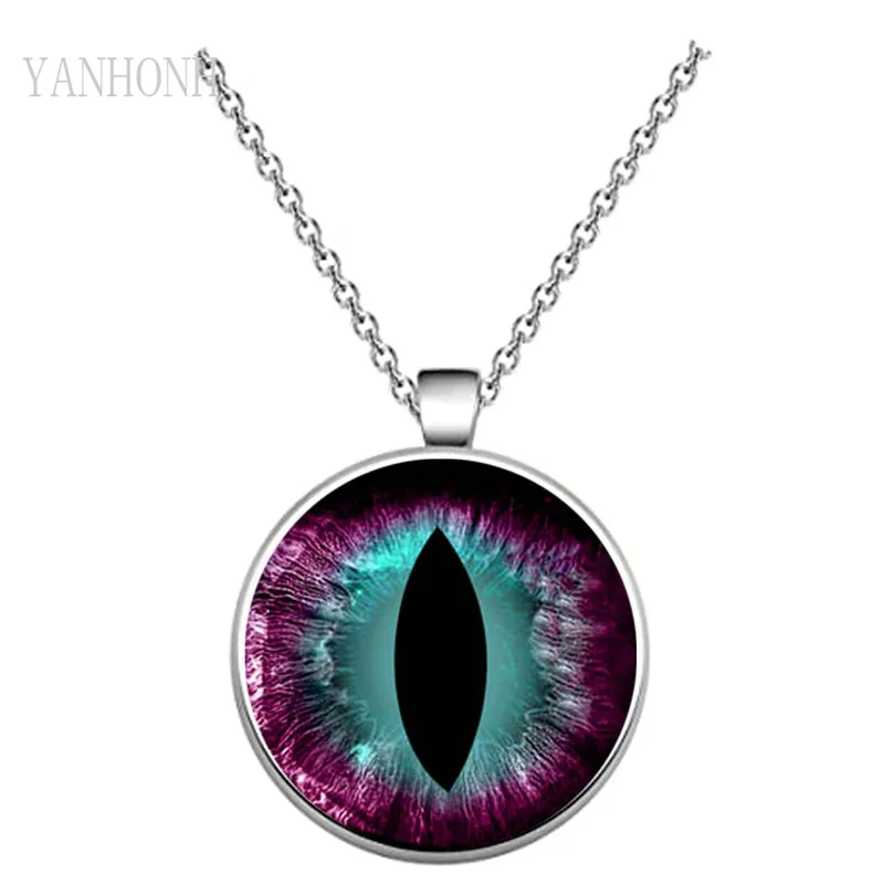 

Fashion jewelry round dome cat longan photo 25mm glass jewelry necklace pendant found sweater chain birthday gift