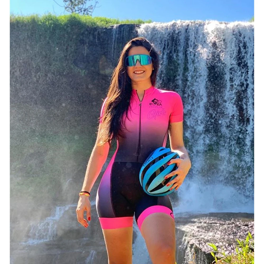 Новинка 2021 цельный женский трикотажный комбинезон XAMA для шоссейного велосипеда