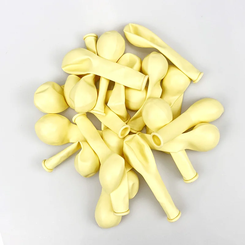 Macaron Yellow 10 шт./лот, 12 дюймов, латексные разноцветные воздушные шары с днем рождения, украшения для вечеринки, детские игрушки, свадебные шары, товары для вечеринок - Цвет: Macaron Yellow