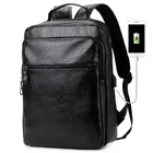 Мужской деловой рюкзак с USB-зарядкой, вместительный повседневный рюкзак для ноутбука, школьные ранцы