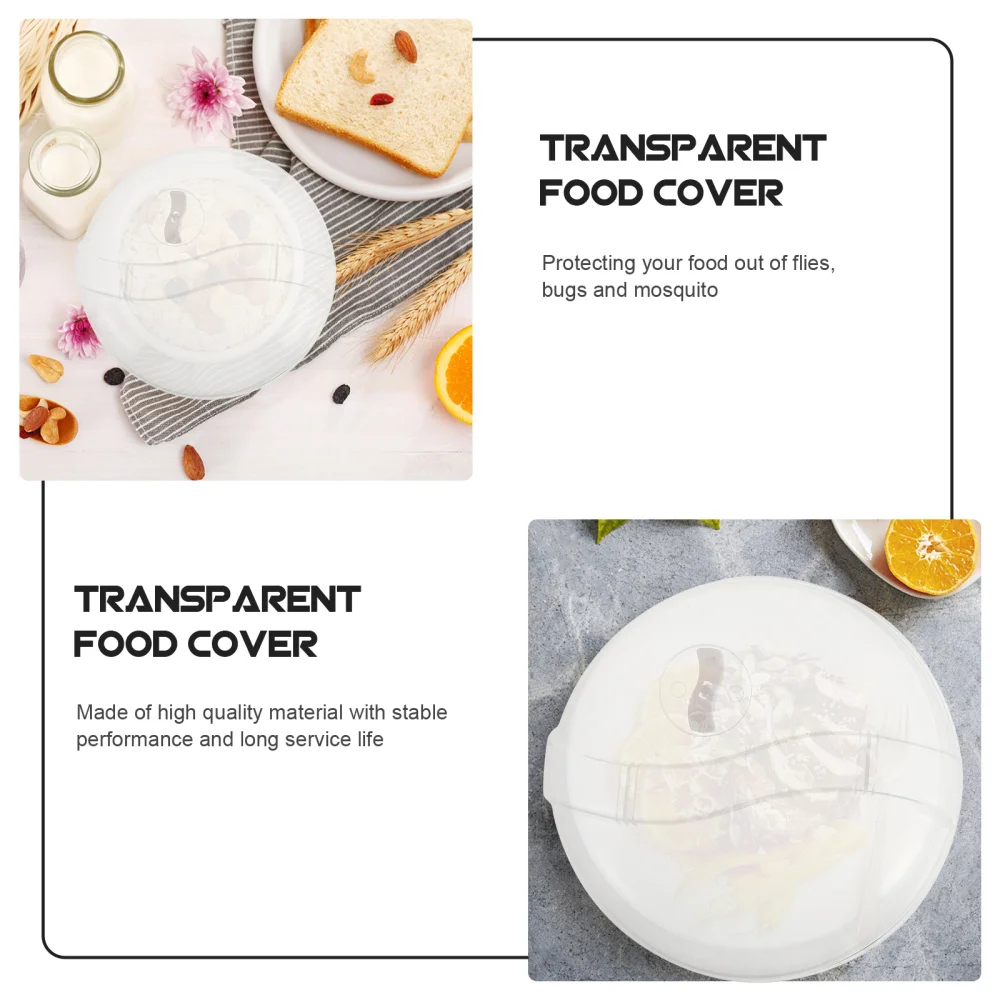 

2pcs Food Covers Practical Food Protective Tent Covers Transparent Food Covers