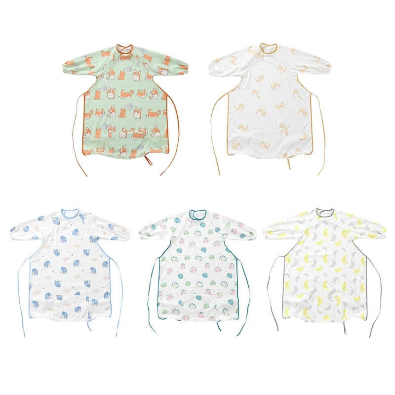 

Нагрудник и фартук с полным покрытием для отлучения ребенка, комбинация для младенца, ребенка, малыша, обеденный стул, комбинезон, детское платье 85DE