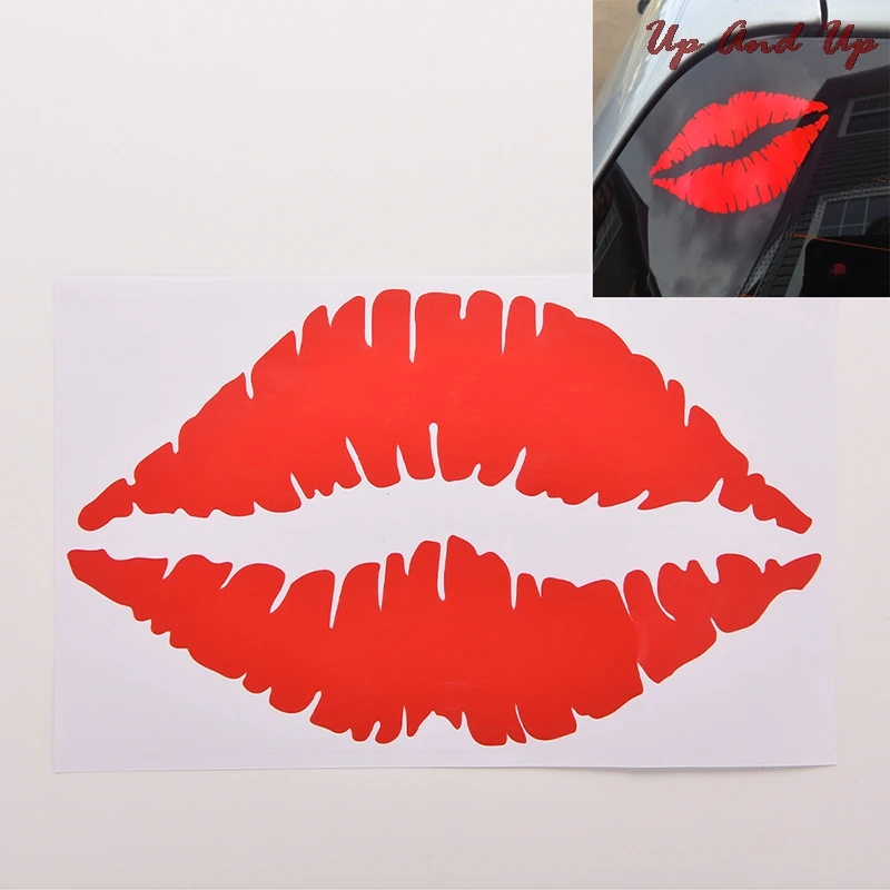 

1 Pcs Red Lips Sticker PVC Decal Vehicle Car Wall Laptop Car Decal Sticker