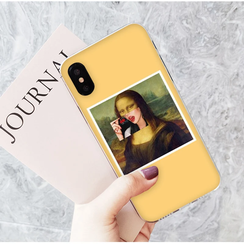 Отличный художественный эстетический чехол из мягкого ТПУ для iPhone 5 5S 6 6S 7 8 Plus X Xs