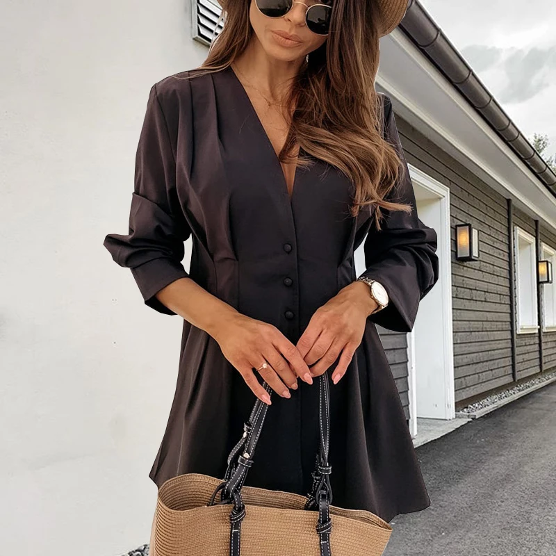 

Женское Повседневное платье с v-образным вырезом, сексуальное, с мини-юбкой и длинным рукавом платья женские бандажные вечерние ночной клуб ...