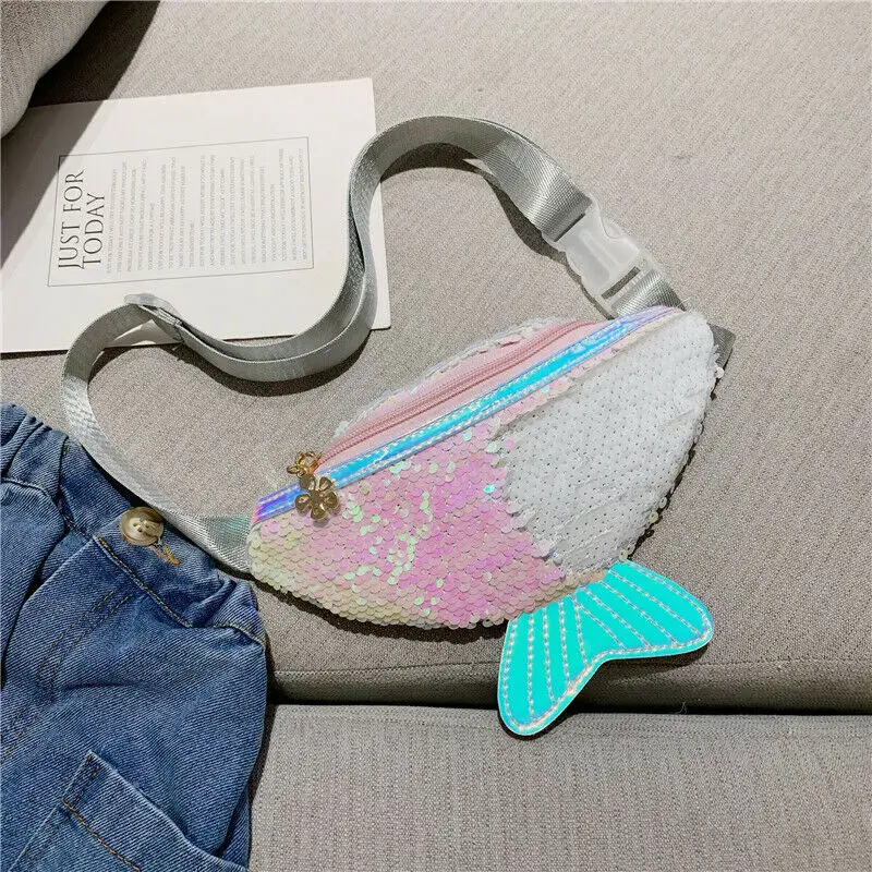 Модная поясная сумка с блестками для маленьких девочек Limit 100 нагрудная через