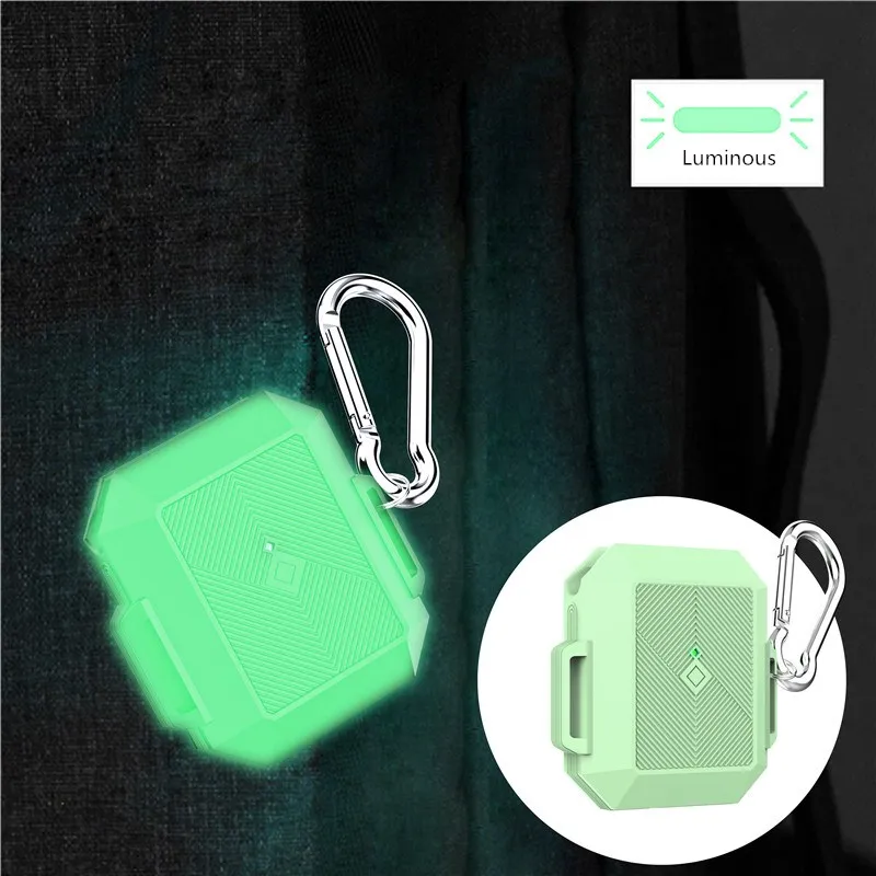 

TPU Case Earphones For Apple Airpods Bluetooth Wireless Case For Airpods 2 Case Cover Charging Box with Hook Anti-Lost Strap