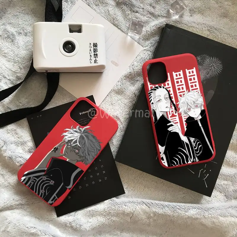 

Kawaragi Senju Tokyo Revengers Avengers Phone Case For IPhone 7 8 6 6s Plus Xr X Xs 11 12 13 Pro Max Mini Red Candy Colors Cover