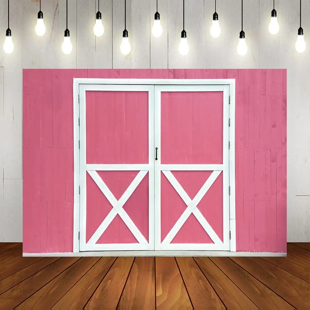 

Фон для фотосъемки с изображением розового сарая деревянная дверь винтажный фон для фотосъемки с ковбойской фермой на день рождения детски...