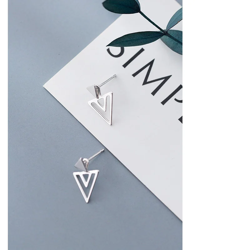 Женские серьги серебристого цвета Trusta гвоздики из 100% настоящего серебра 925 пробы