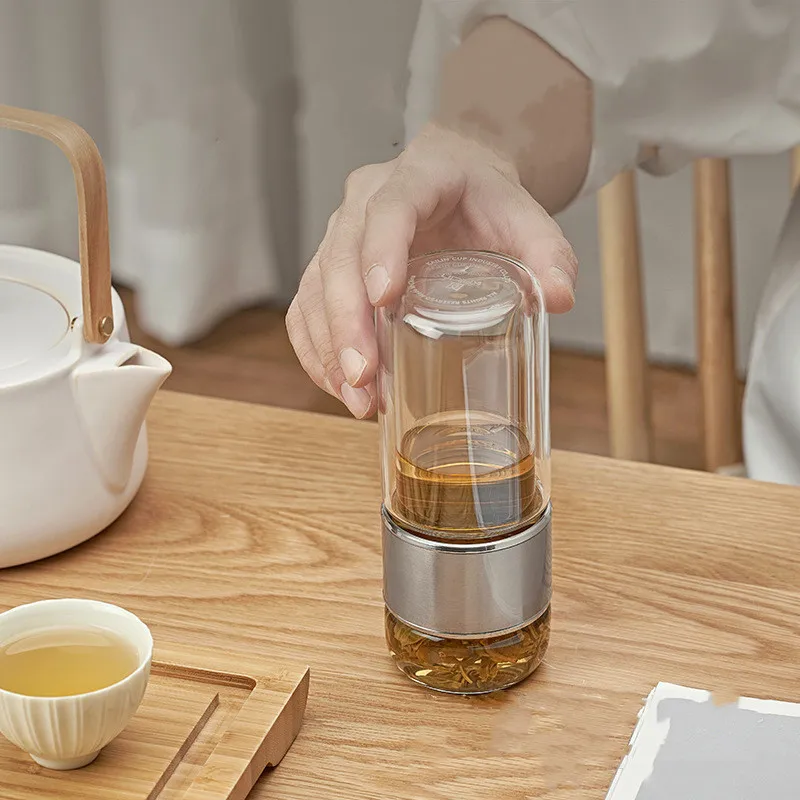 

Термос с фильтром для чая, стеклянная колба из нержавеющей стали