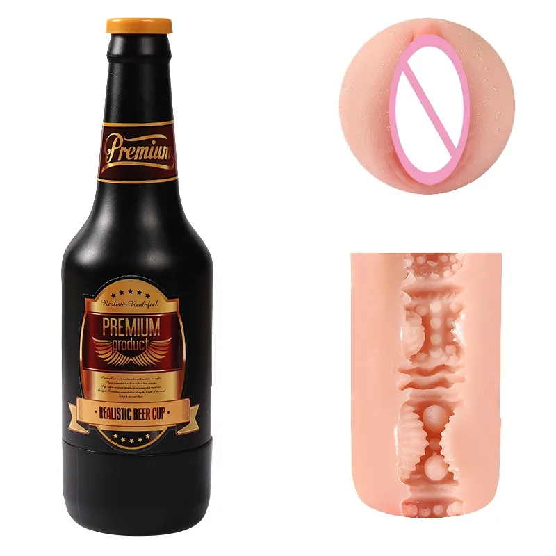 Форма пивной бутылки для мужчин Реалистичная Вагина мягкая авиационная чашка