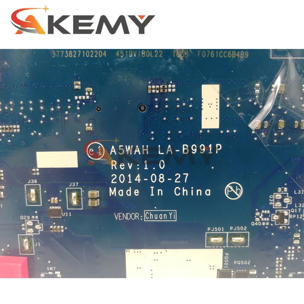 

Akemy Laptop Motherboard For ACER Aspire E5-531 i5-5200U Mainboard LA-B991P SR23Y N15S-GT-S-A2 DDR3