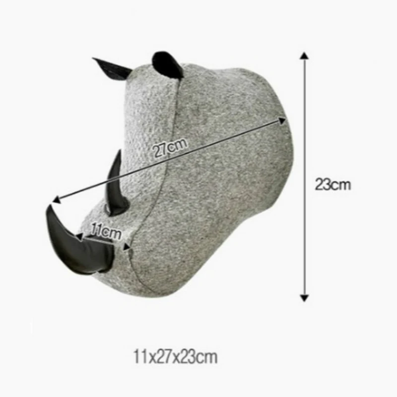 Скандинавские 3D настенные украшения в виде головы животного, набивной слон, голова лошади, настенные подвески, Современный домашний декор, подвеска для детской спальни
