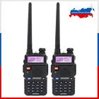 2 шт. BaoFeng UV-5R рация 5 Вт двухстороннее радио Baofeng UV5R УКВ 136-174 МГц и 400-520 МГц FM трансивер