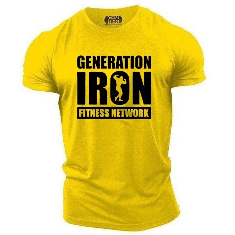 

Men's breathable iron gym T-shirt 2021 new 3d T-shirt outdoor sports large fitness net white top