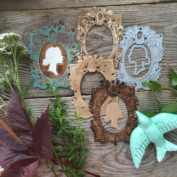 Набор прессформ для вырубки металла "Женская аватарка" для скрапбукинга