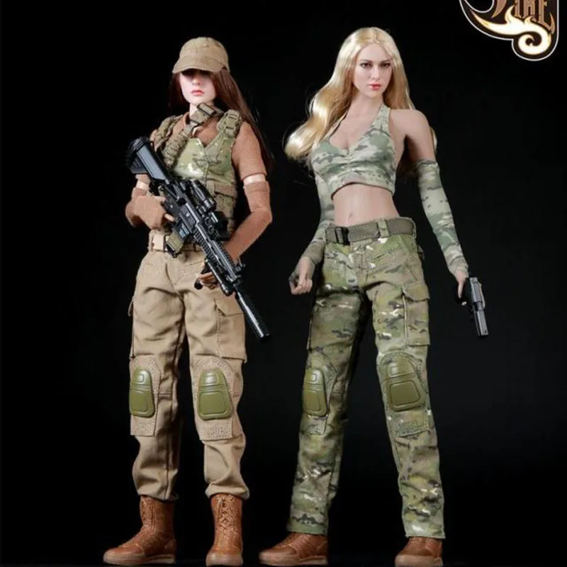 

1/6 женская одежда FG003 FG004 Военная боевая одежда костюмы модель для 12 ''тела экшн-фигурки (без тела и головы)