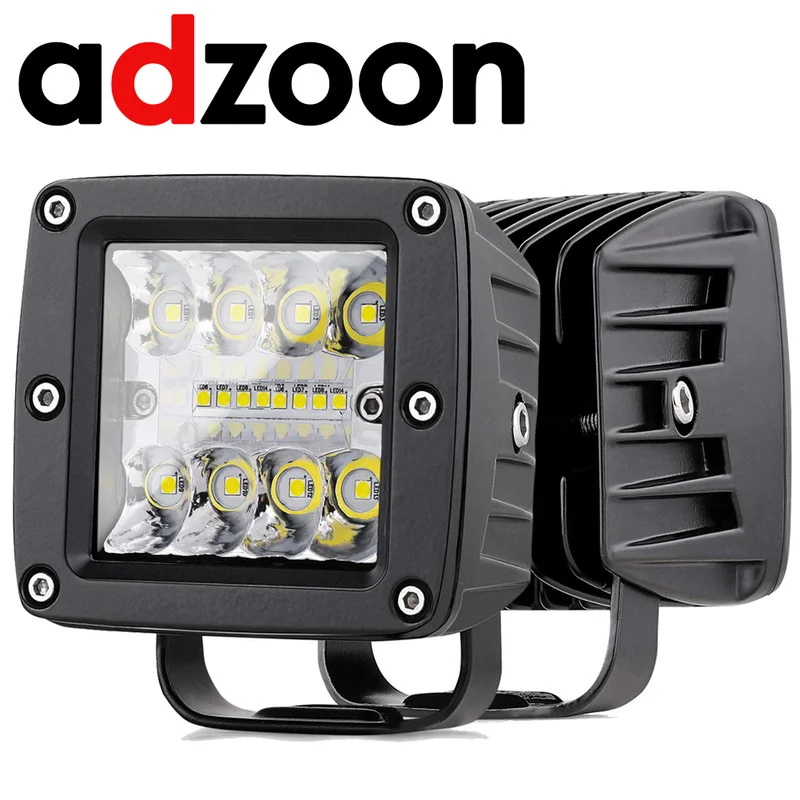ADZOON 3-дюймовые 48 Вт светодиодный рабочие лампы Mini Cube Outdoor 2 в 24 автомобильный