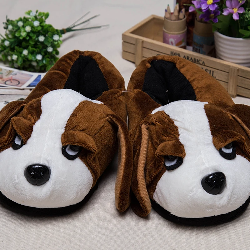 Indoor Slippers Special offer custom a warm winter home panda cotton slippers thick hard bottom shoes on floor lovers shoes