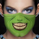 Популярная забавная зеленая маска для косплея с большим ртом для женщин и мужчин, маски унисекс для взрослых, Пылезащитная маска для вечеринки в уличных точках, дышащая