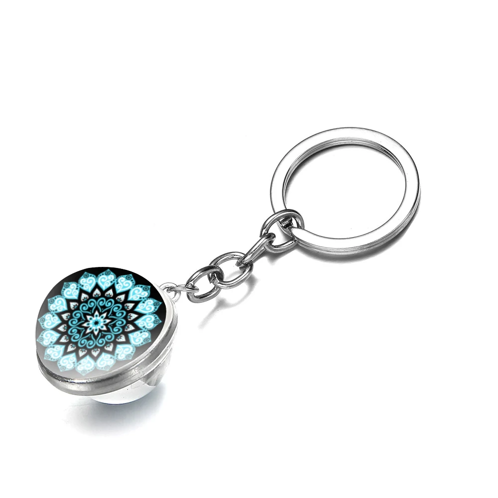 Индийский винтажный брелок с рисунком мандалы буддистский цветок жизни