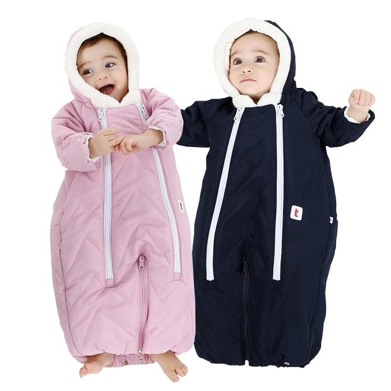 Зимний утепленный для детей конверт комбинезон 2in1 комбинезоны детская одежда