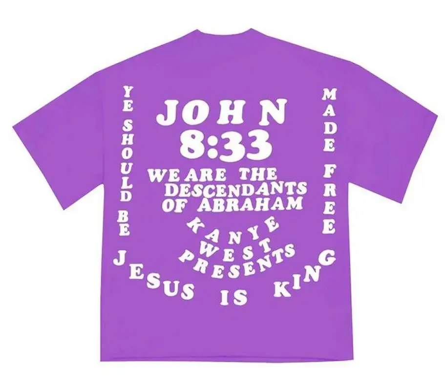 19ss новая футболка jesus is king хлопок высокое качество Харадзюку небо топ тройники