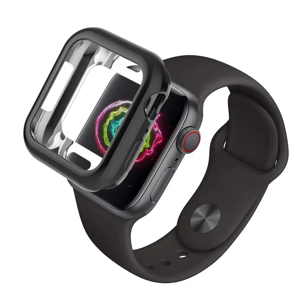 Чехол для Apple Watch 44 мм 40 iWatch 42 38 мягкий чехол-бампер из ТПУ с покрытием Защита