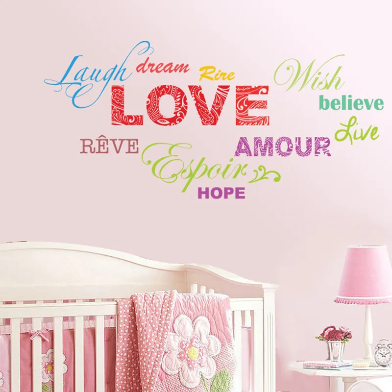 Английский алфавит любовь роспись искусство домашний декор TV диван вечевечерние