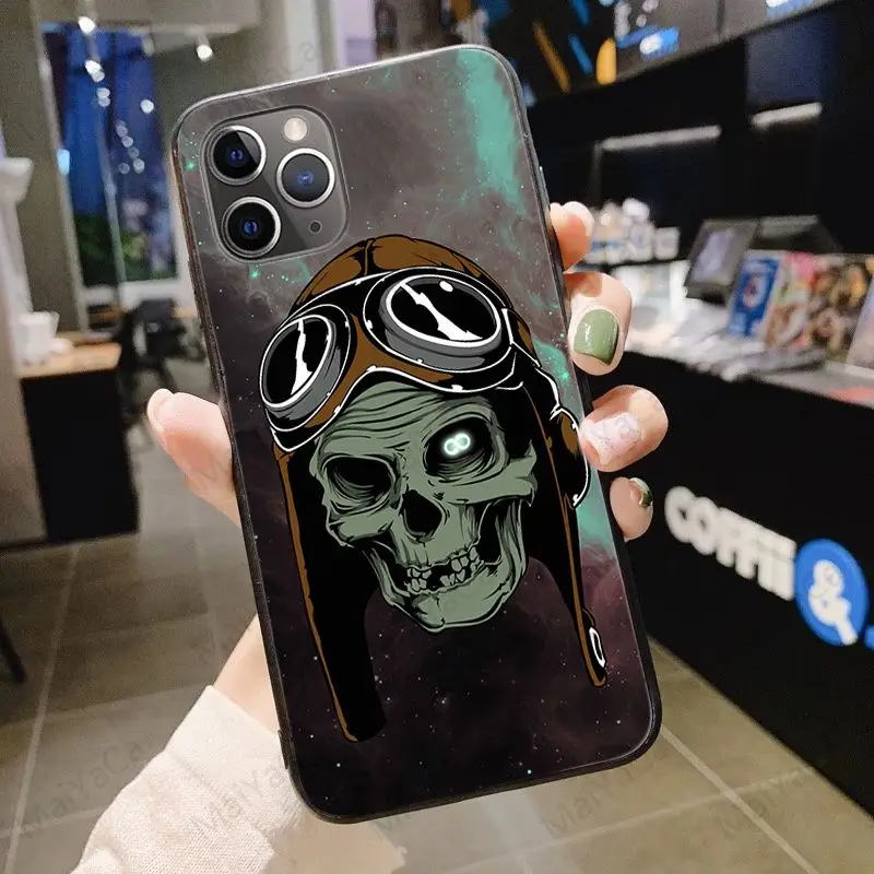MaiYaCa Grim Reaper Череп Скелет Роскошный Гибридный чехол для телефона для iPhone 6S 6plus 7plus 8 8Plus X XS MAX XR 5 5S 11pro max чехол