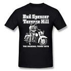 Смешная футболка с коротким рукавом из размера плюс хлопка с принтом Бад Спенсер и Теренс Хилл