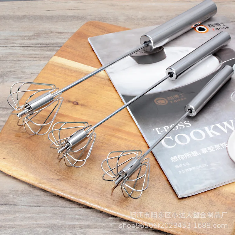 Кухонные аксессуары взбиватель яиц полуавтоматический миксер из нержавеющей