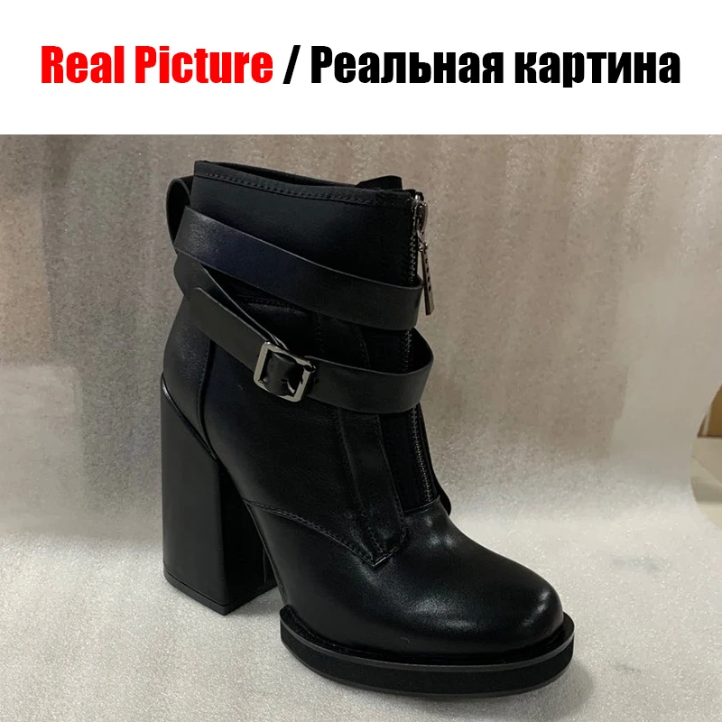 SARAIRIS/Новое поступление, Прямая поставка, большие размеры 35-41,, женские ботильоны на молнии женская обувь на высоком толстом каблуке женские ботинки