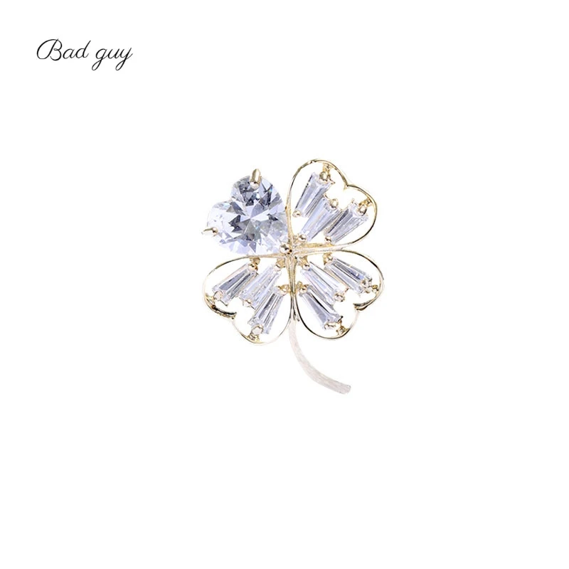 

Four Leaf Clover Brooch Pin for Women's Gem Fashion Brooch Jewelry Clothes Scarf Buckle Garment Accessories Fine Jewelry Gifts