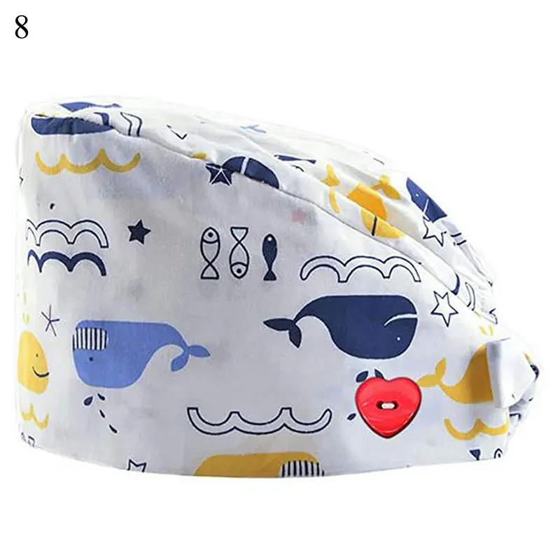 

1PC New Scrub Nurse Hat with Sweatband gorros quirurgicos Floral Bouffant Sanitary Cap Operating Room Nursing Caps Scrub Cap