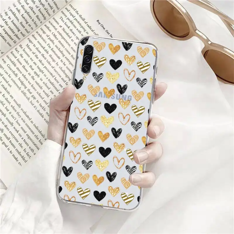 

love heart cute pink Phone Case Transparent for Samsung A71 S9 10 20 HUAWEI p30 40 honor 10i 8x xiaomi note 8 Pro 10t 11