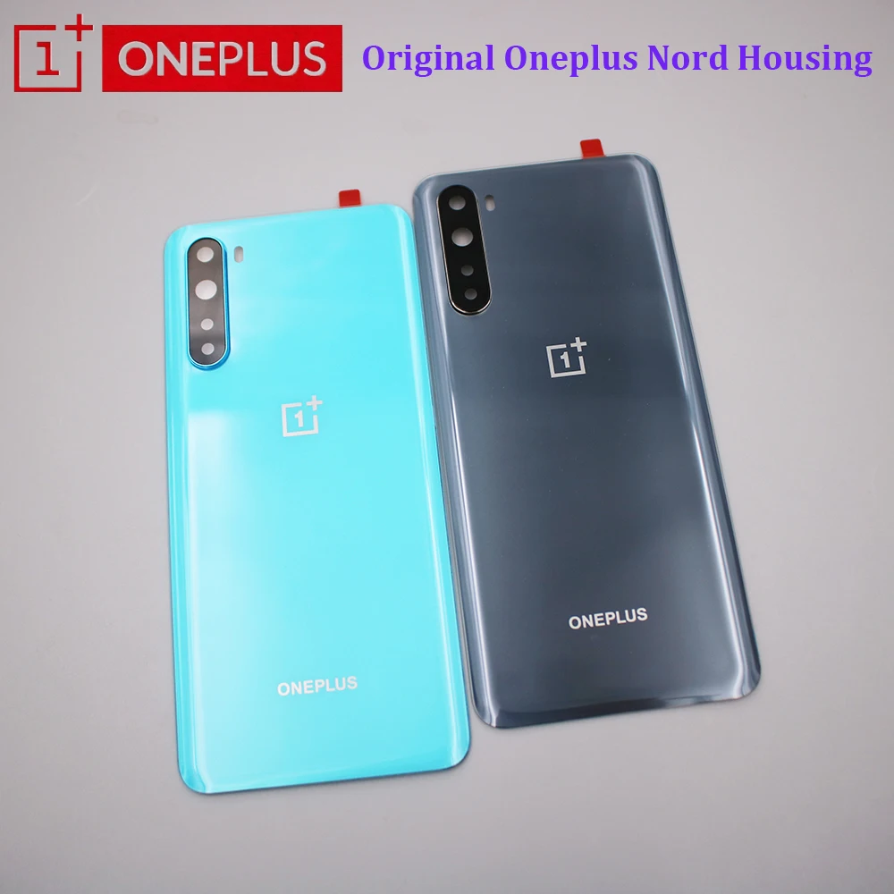 

NEW Origianl OnePlus Nord Battery Cover Back Glass Rear Door Housing Case +Camera Lens Back Panel Battery Cover For Oneplus nord