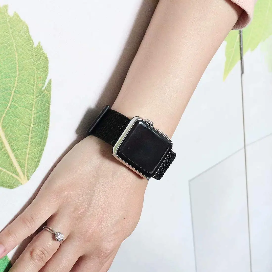 Нейлоновый спортивный бесшовный мягкий для наручных часов iwatch серии 4/5/3/2/1 дышащий замена ремешок для наручных часов Apple Watch 38 мм/40 мм/42 мм/44 мм