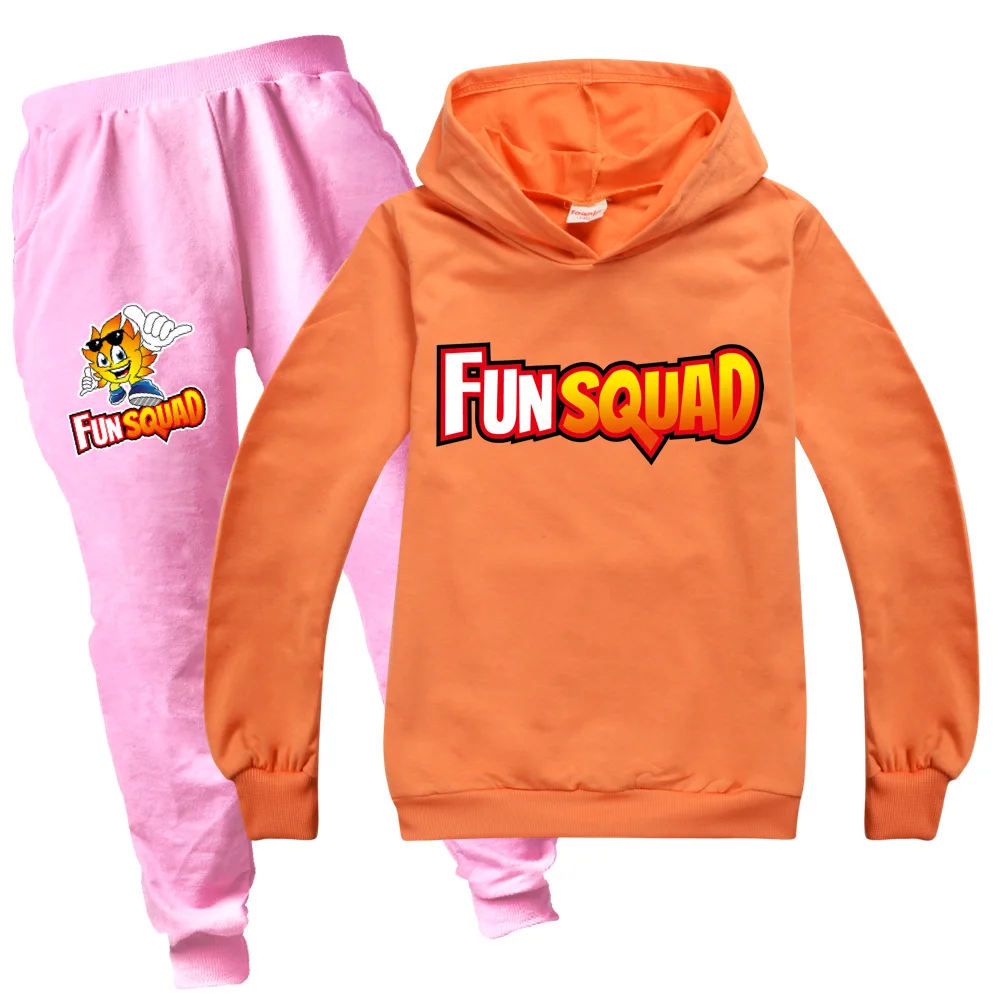 Toddler Fun Squad game Hoodie Boy Clothing Suit Fashion Long Sleeve Kids T-shirt + Pants Big Kids Girl Sweatshirt Suit 2-16Y