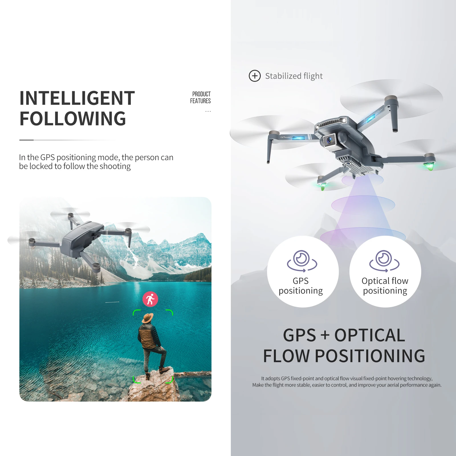 GPS Drone with Professional 4K 6K Camera, Brushless Motor 5G WIFI FPV Foldable RC Quadcopter Dron, Remote Control Helicopter