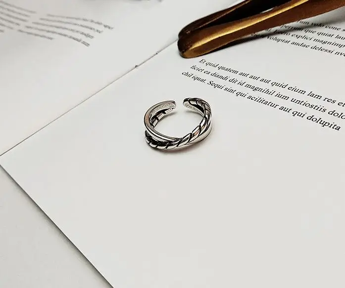 925 silver ring female Dongdaemun jewelry retro Thai simple cold wind ins niche chic rings for women | Украшения и аксессуары