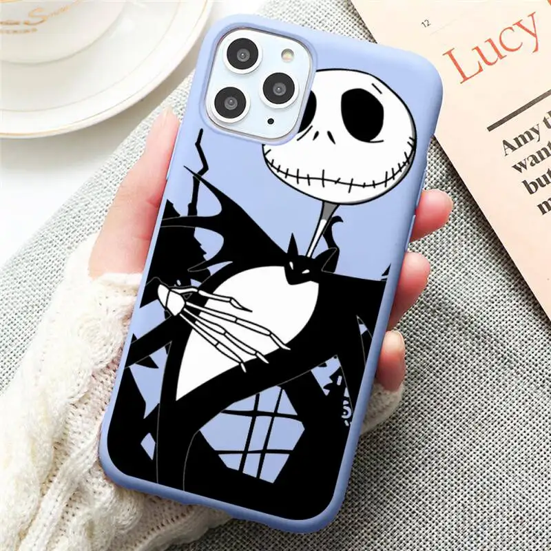 

Nightmare Christmas Jack Phone Case for iPhone 12 mini 11 Pro Max X XR XS 8 7 6s Plus Candy purple Silicone cover