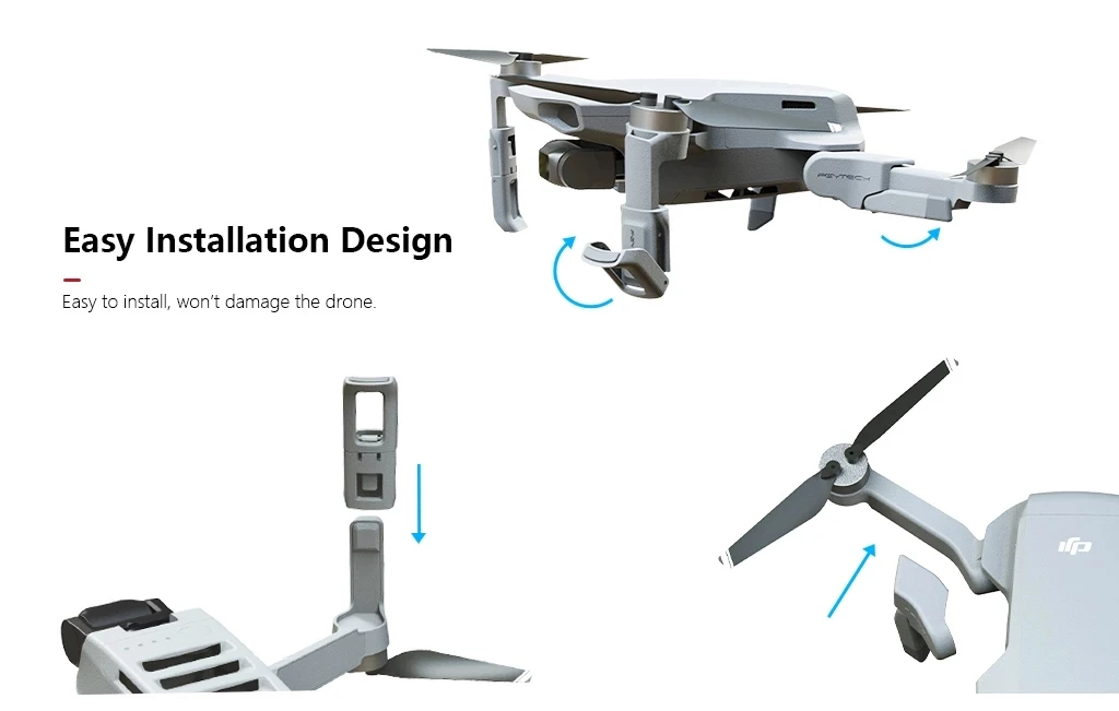 PGYTECH DJI Mavic Mimi шасси Расширенная ножка шасси поддержка ног протектор Дрон аксессуары для DJI Mavic Mini