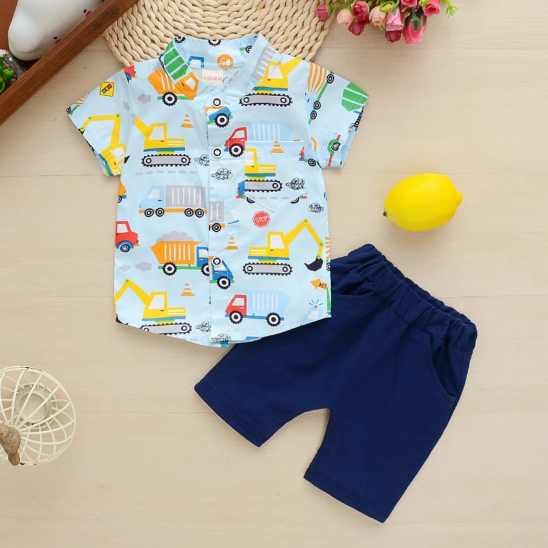 Летний спортивный костюм для мальчиков BibiCola футболка и штаны 2020 |